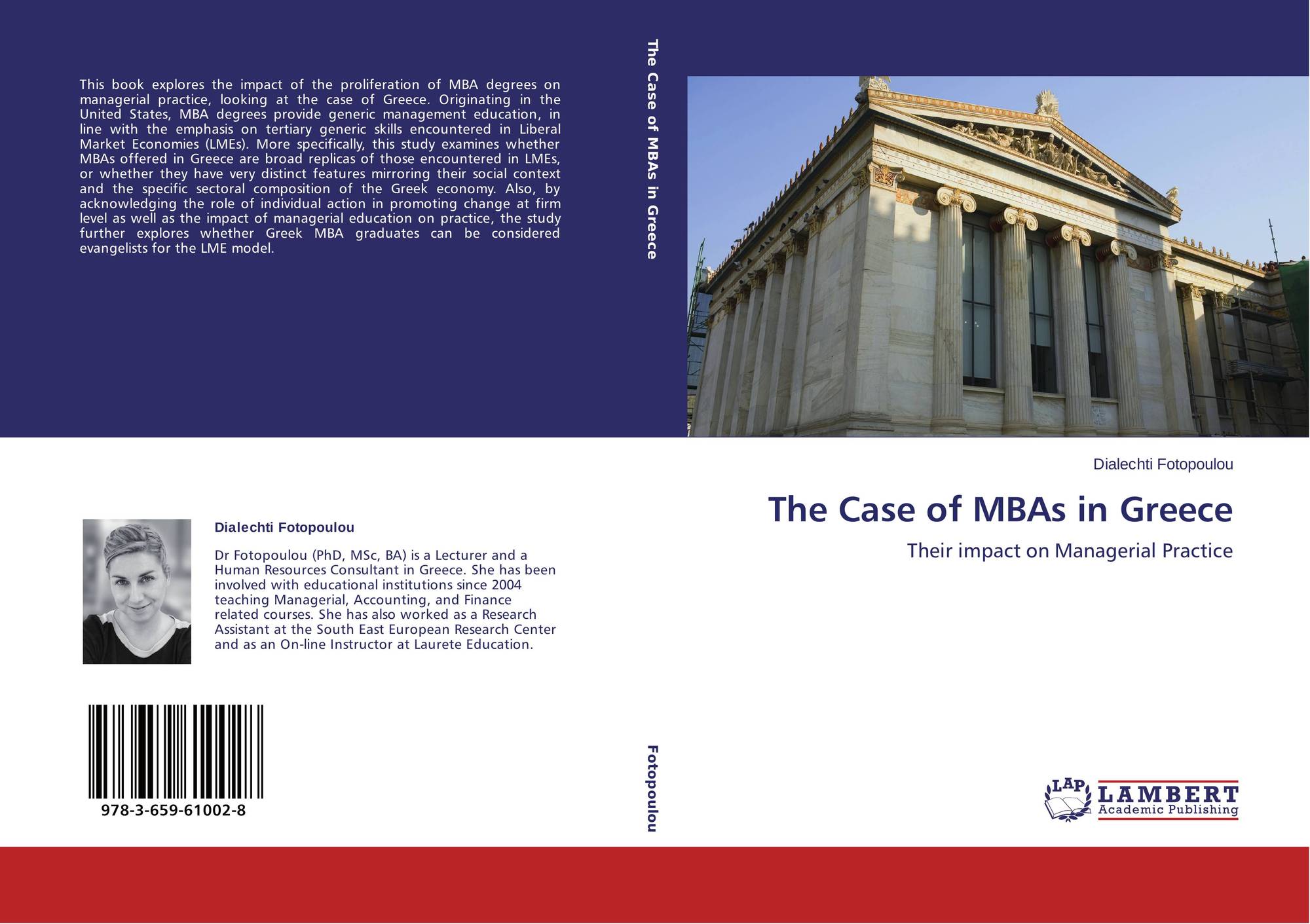 New Book by SEERC’s PhD Graduate Dialechti Fotopoulou: The Case of MBAs in Greece: Their Impact on Managerial Practice 